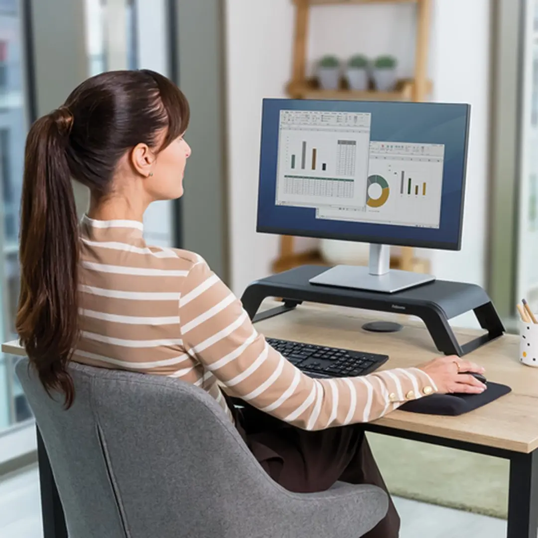 Fellowes Hana LT Monitorstandaard - 22.6 kg - Zwart