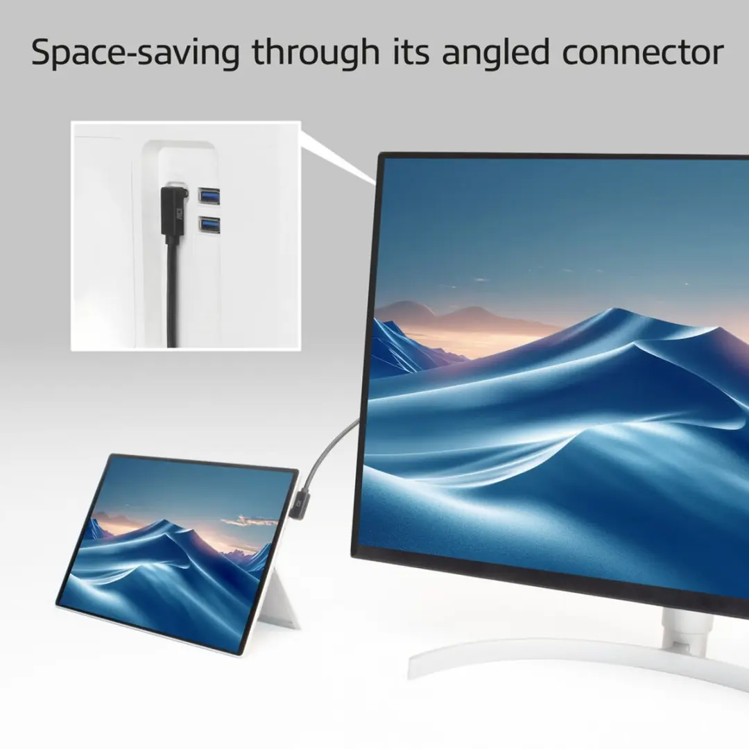 ACT AC7480 USB-C Kabel 10Gbps 60W 0,5m - Zwart - afbeelding 6 van 6