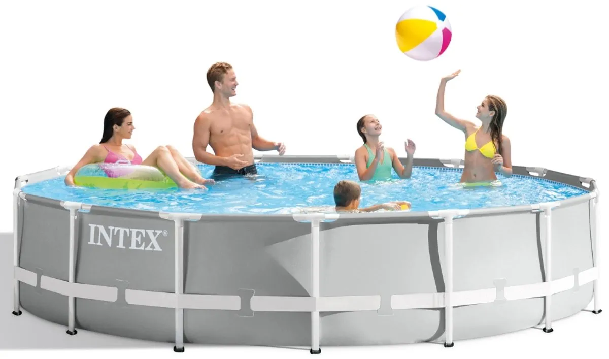 Intex Prism Frame 26724GN Opzetzwembad - Ø457cm x 107cm - Lichtgrijs