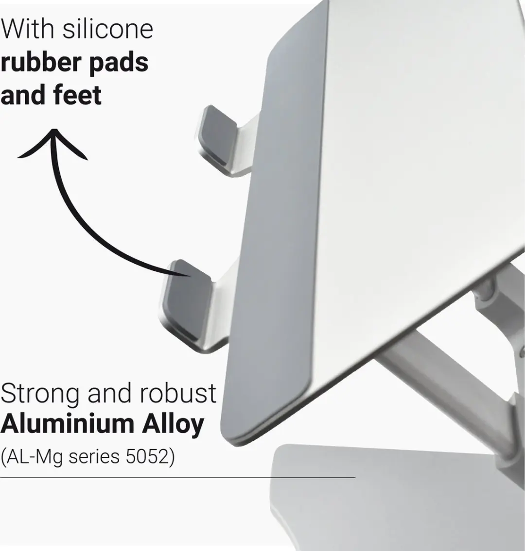 Desq Aluminium Laptopstandaard 1511 - 10-17 inch - 3-45 cm - 10 kg
