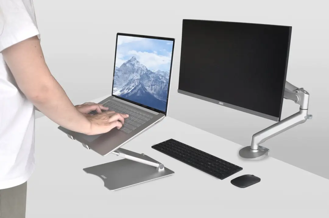 Desq Aluminium Laptopstandaard 1511 - 10-17 inch - 3-45 cm - 10 kg - afbeelding 6 van 6