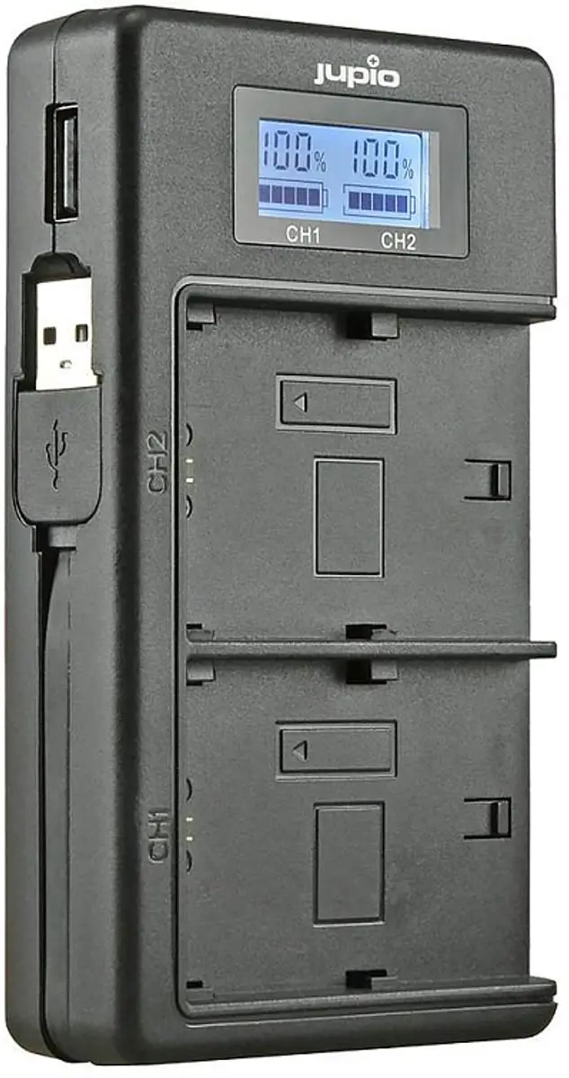 Jupio USB Duo Charger LCD voor Nikon EN-EL25