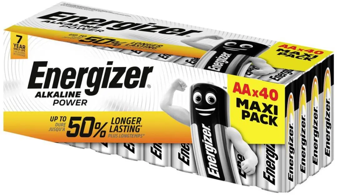 Energizer Power LR06 AA Alkaline Batterijen - 40 Stuks