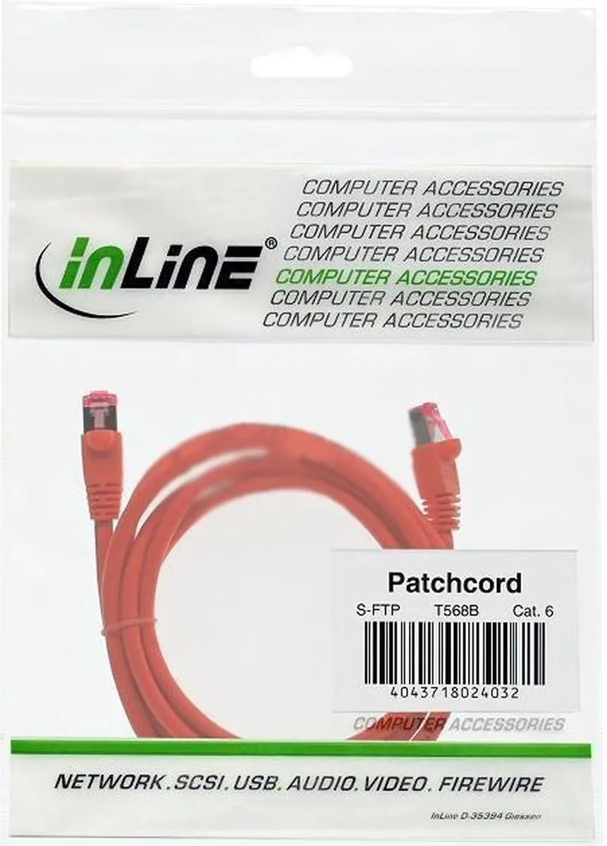 InLine Patchkabel S/FTP Cat.6 0,5m - Oranje