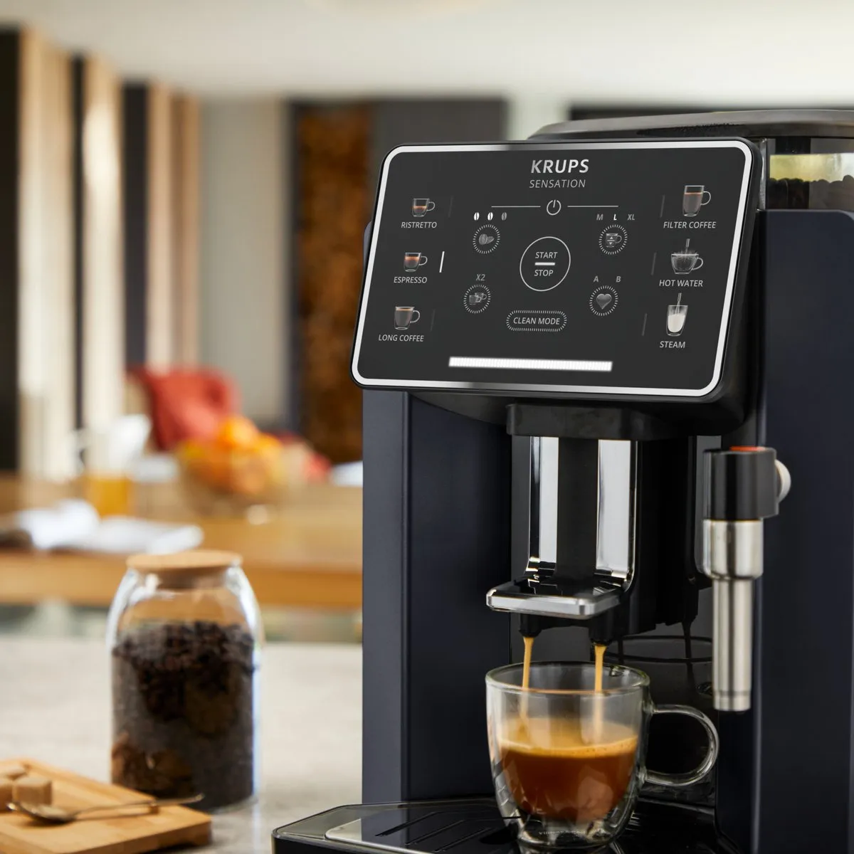 Krups Sensation EA910B Volautomatische Espressomachine - Nachtzwart - afbeelding 6 van 6