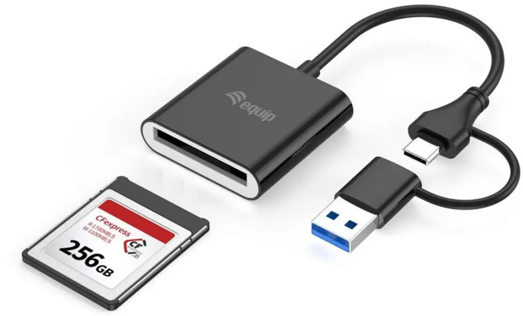 Equip 245461 CFexpress 2.0 Type B Kaartlezer - USB-C Zwart