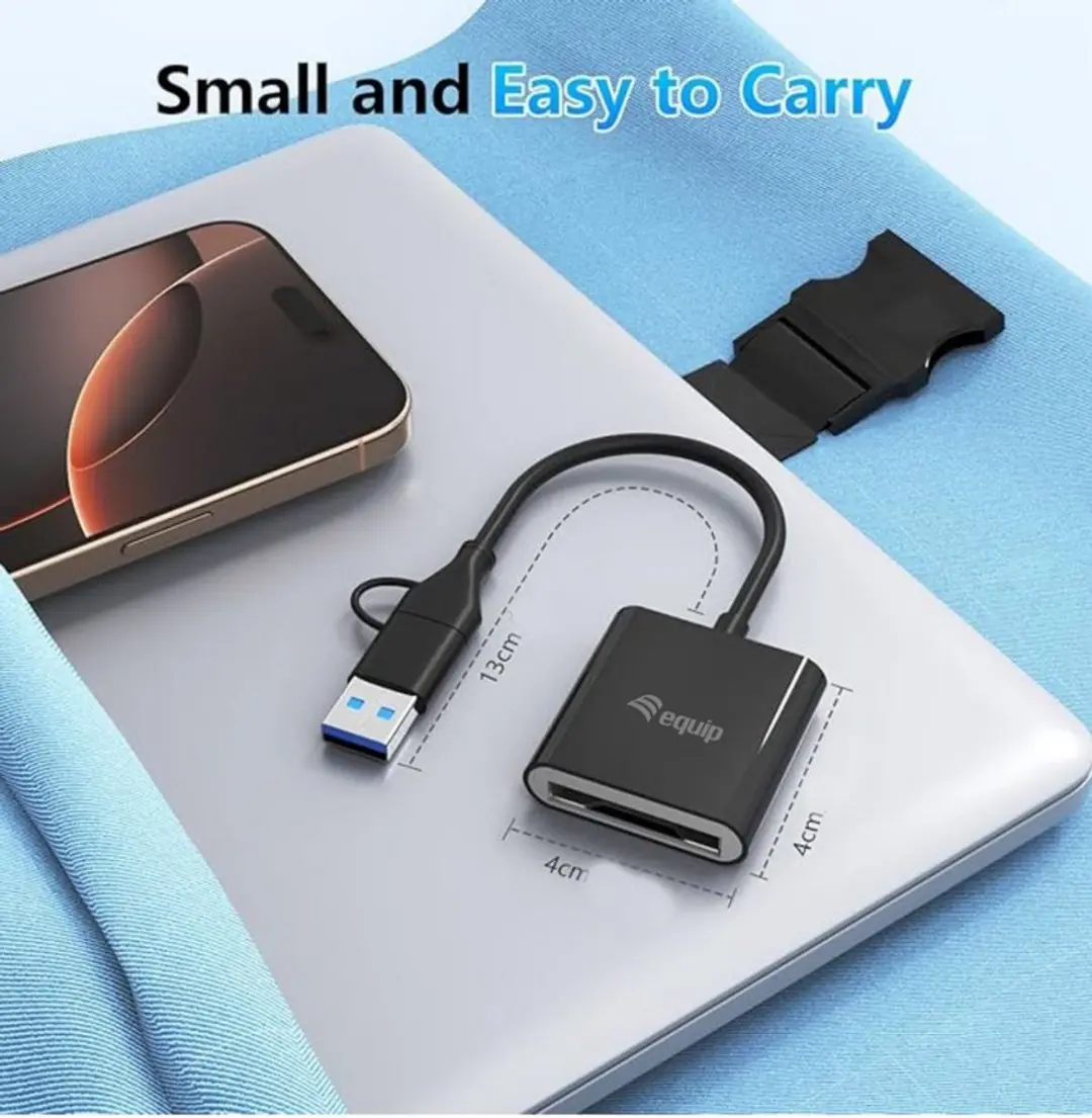 Equip 245461 CFexpress 2.0 Type B Kaartlezer - USB-C Zwart