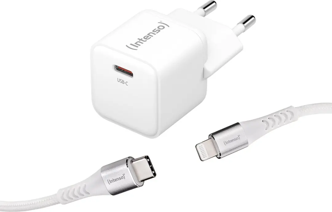 Intenso W30C 30W GaN USB-C Adapter + C315L Lightning Kabel
