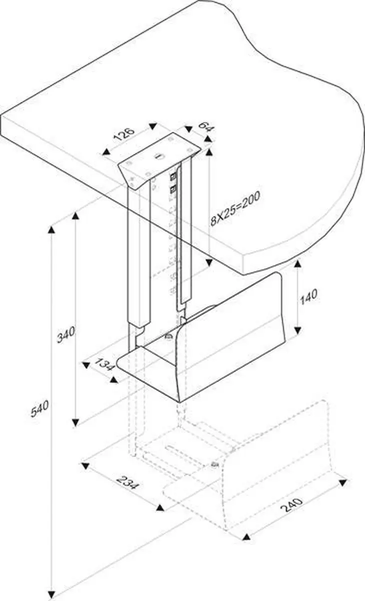 Roline PC Houder - Zilver