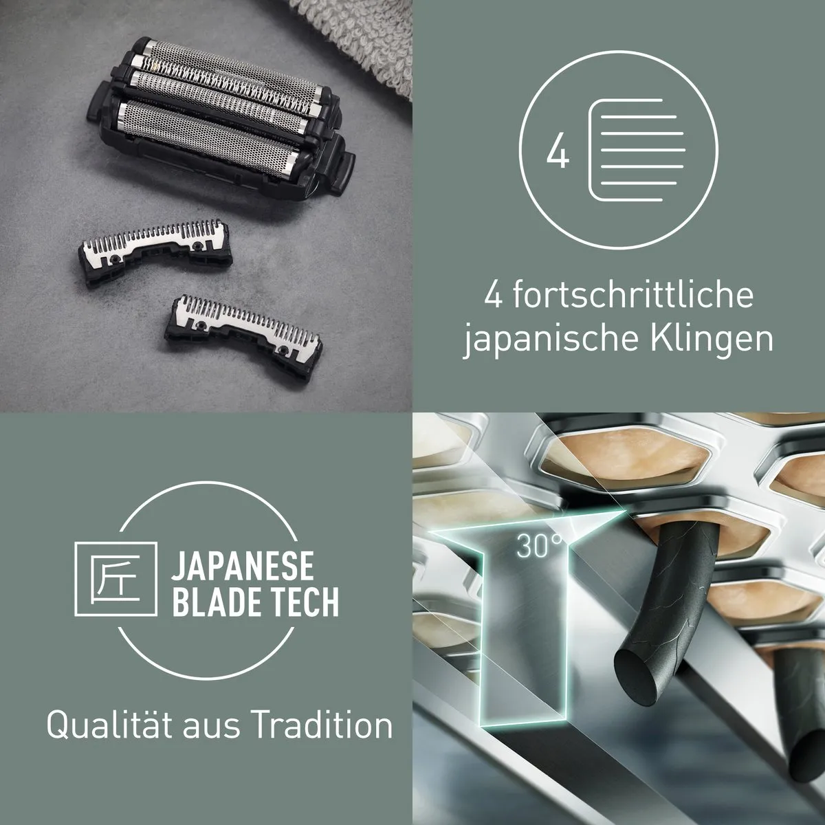 Panasonic WES9027 Outer Foil & Inner Blade - ES-RF31 - Zwart