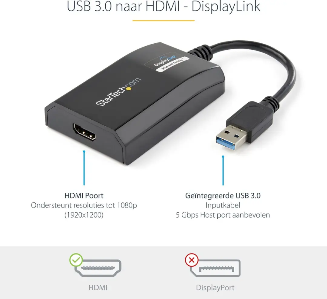 Startech USB32HDPRO USB 3.0 naar HDMI Adapter - Zwart