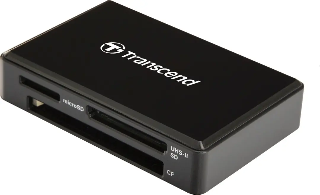 Transcend TS-RDF9K2 Geheugenkaartlezer - Micro-USB - Zwart