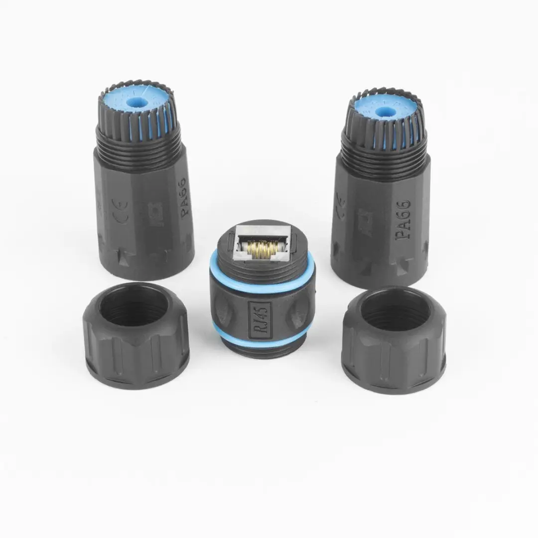 ACT Shielded CAT6A Outdoor IP68 RJ45 Koppelstuk - Zwart