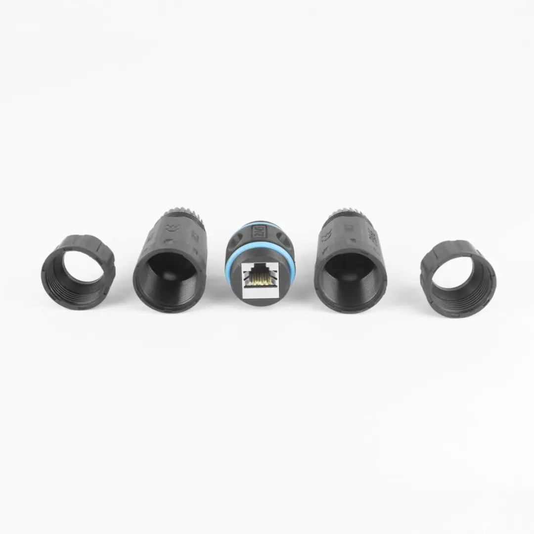 ACT Shielded CAT6A Outdoor IP68 RJ45 Koppelstuk - Zwart