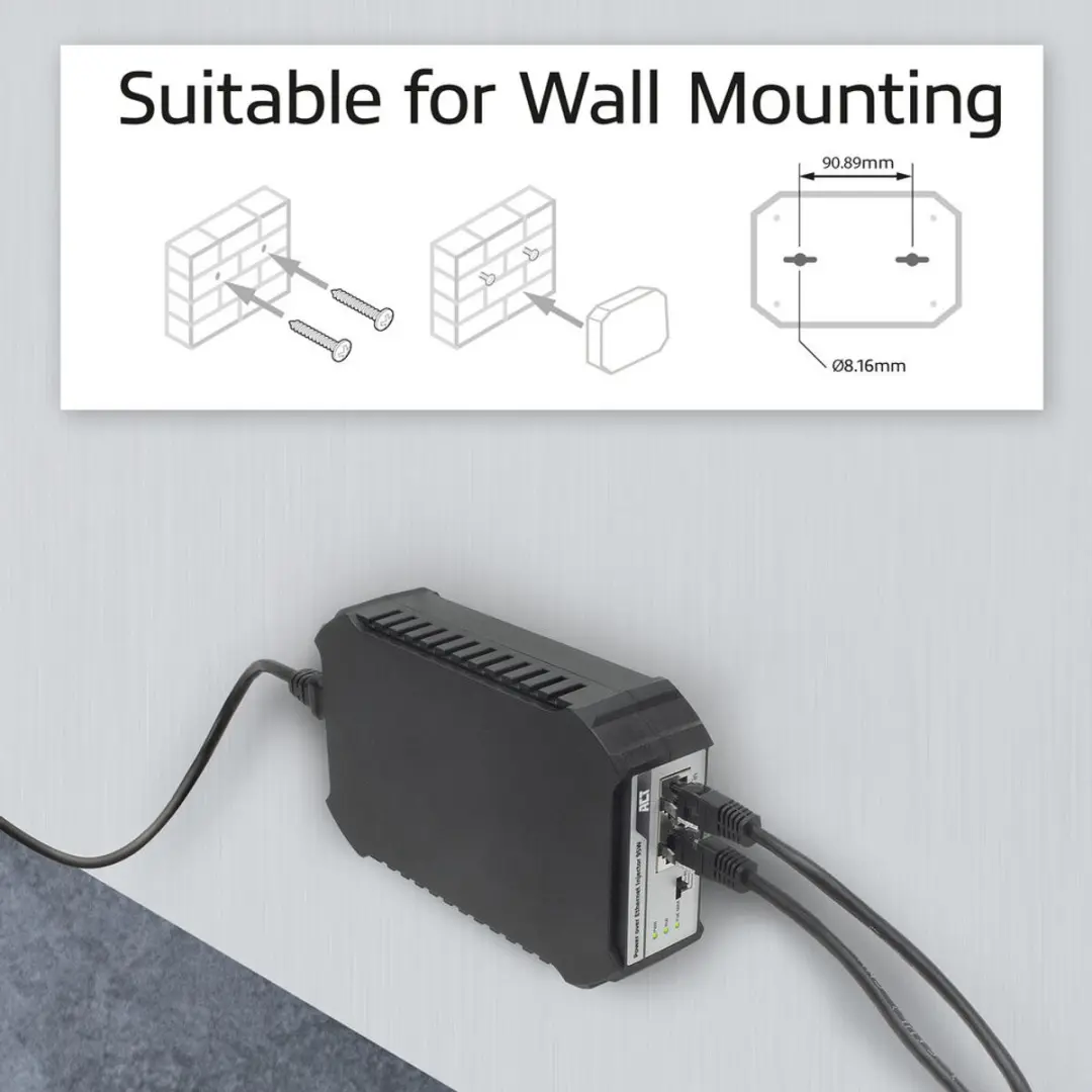 ACT AC4439 Ultra PoE Injector 95W - Zwart