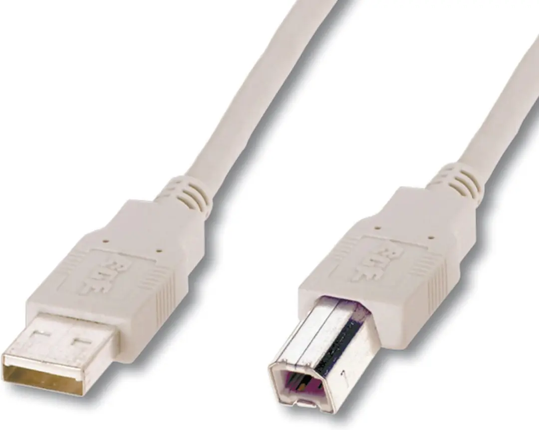 Digitus USB 2.0 USB-A naar USB-B Kabel 1.80m - Beige