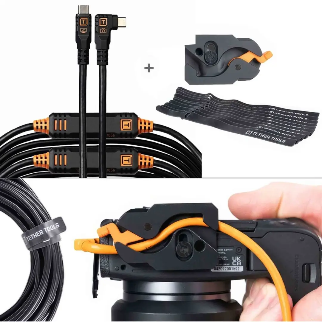 Tether Tools Leverlock USB-C Kit 10G 9.2m - Zwart