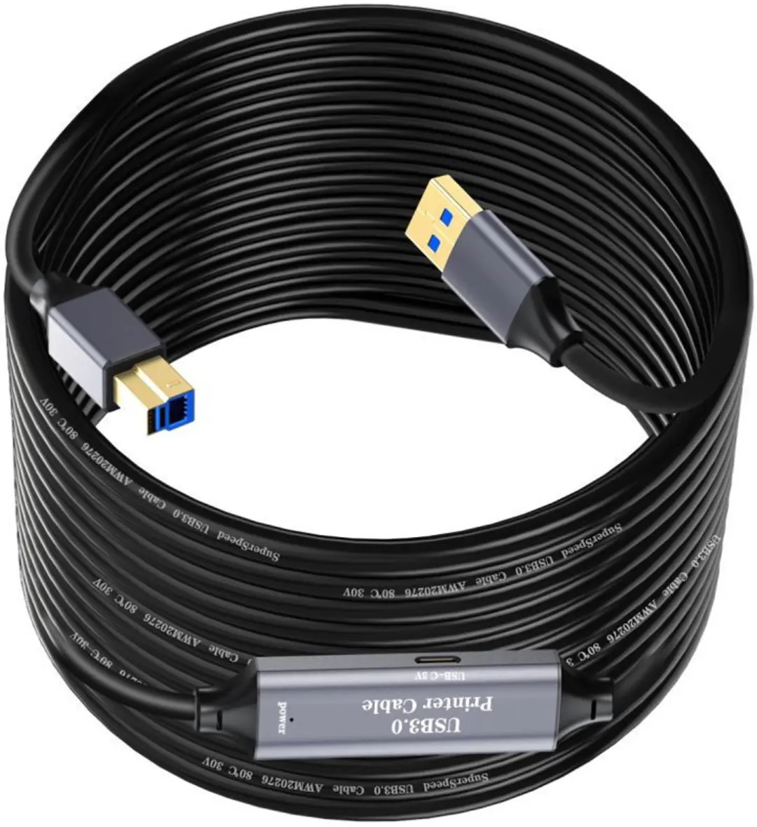 NÖRDIC USB3-112 USB A naar USB B Kabel 5m