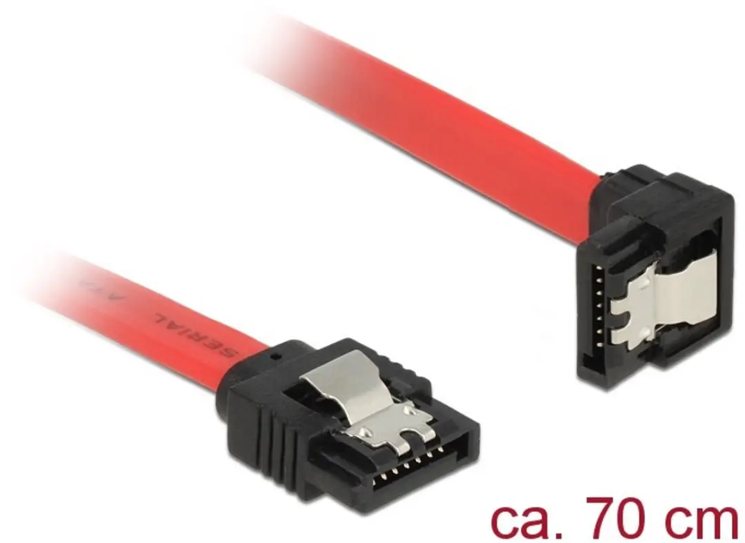 Delock SATA Datakabel 6 Gbit/s 0,7m - Rood