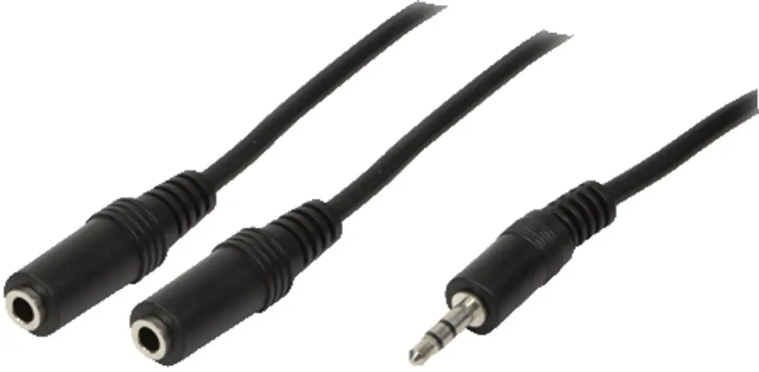 Logilink CA1046 Audioverlenger 3,5mm - 2x 3,5mm - 20cm - Zwart