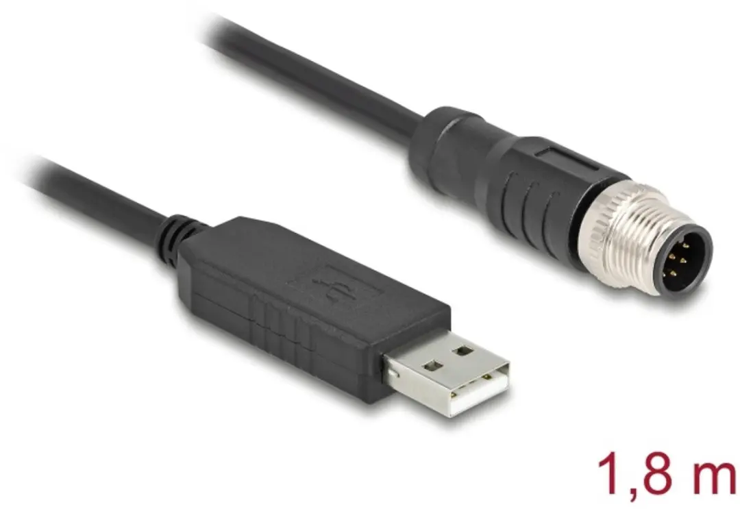 Delock M12 RS-232 Kabel USB 2.0 Type-A
