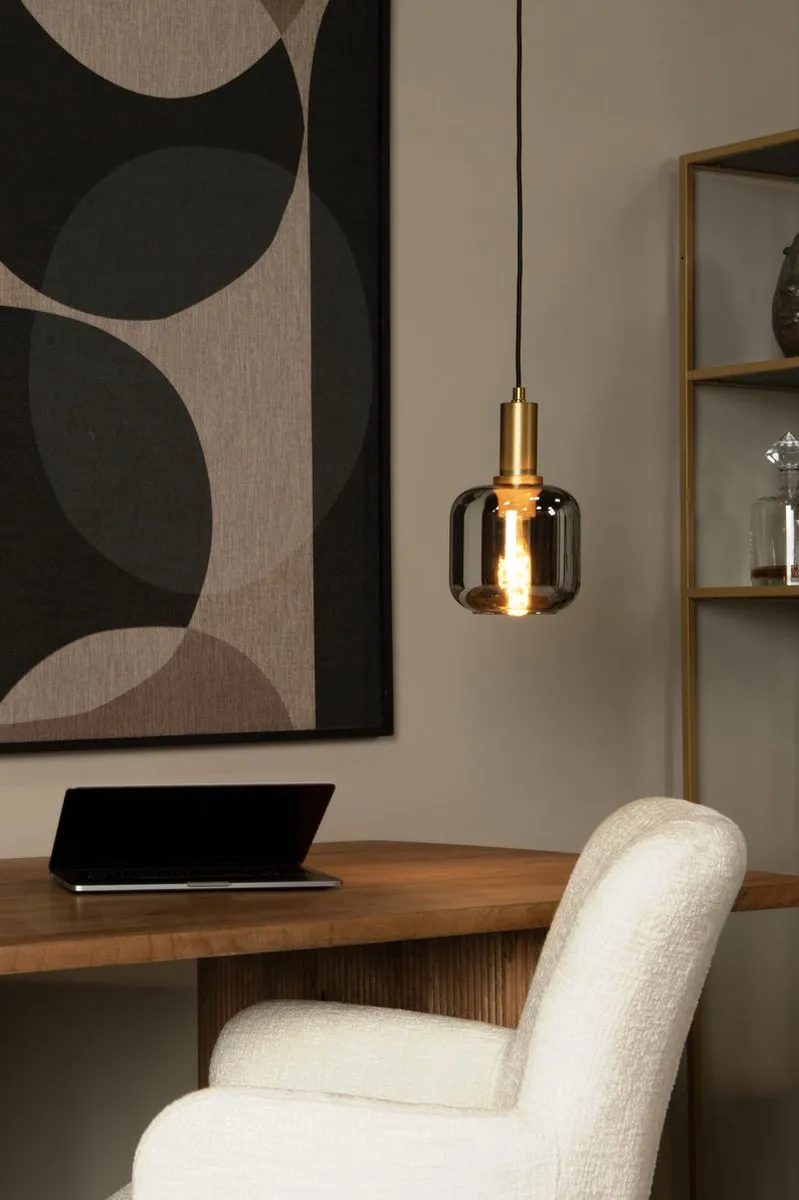 Lucide Joanet Hanglamp Ø16cm - Fumé