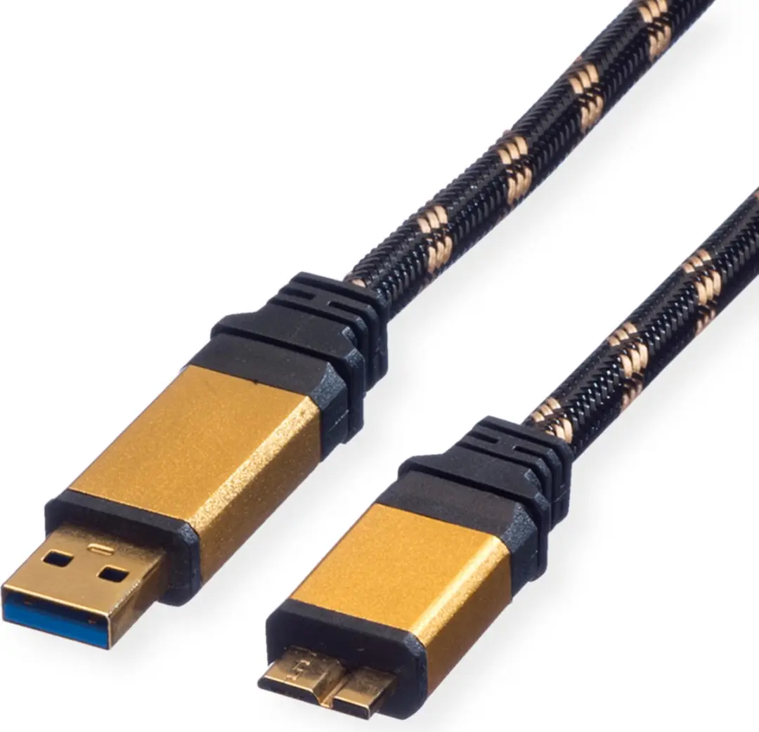Roline Gold USB 3.2 Gen 1 Kabel A-Micro B 2m