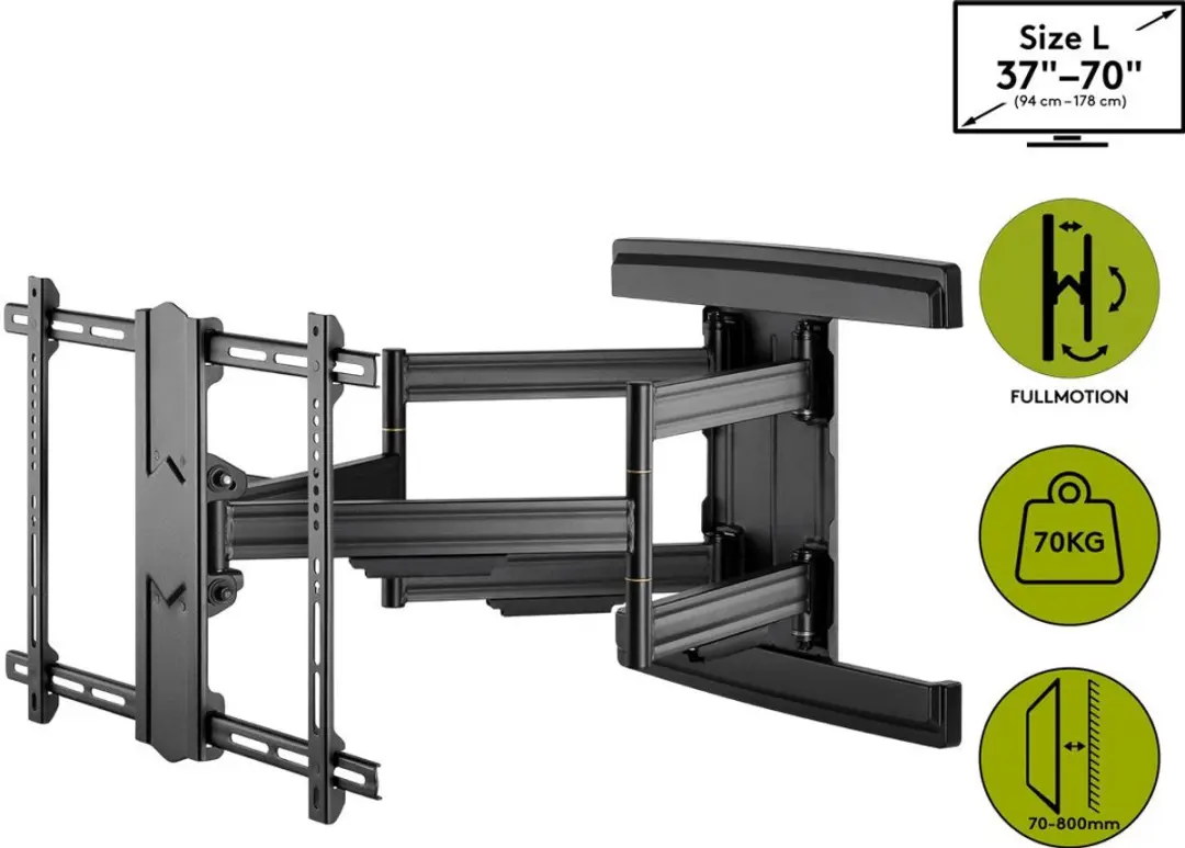 Goobay TV Muurbeugel 37-70" Kantelbaar & Draaibaar - 70kg
