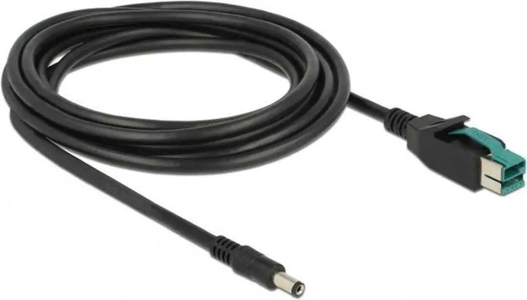 Delock USB-naar-DC 5.5x2.1mm Kabel 12V 3m - Zwart