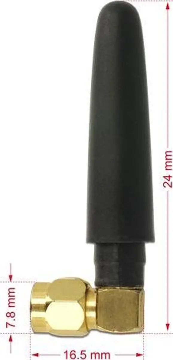 Delock ISM 433 MHz Antenne SMA(m) - 1 dBi - Zwart