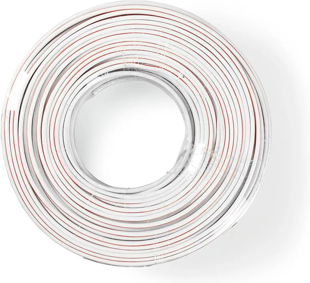 Nedis Speaker-Kabel CAGW2500WT1000 - 2x2.50mm² CCA - 100m Wit