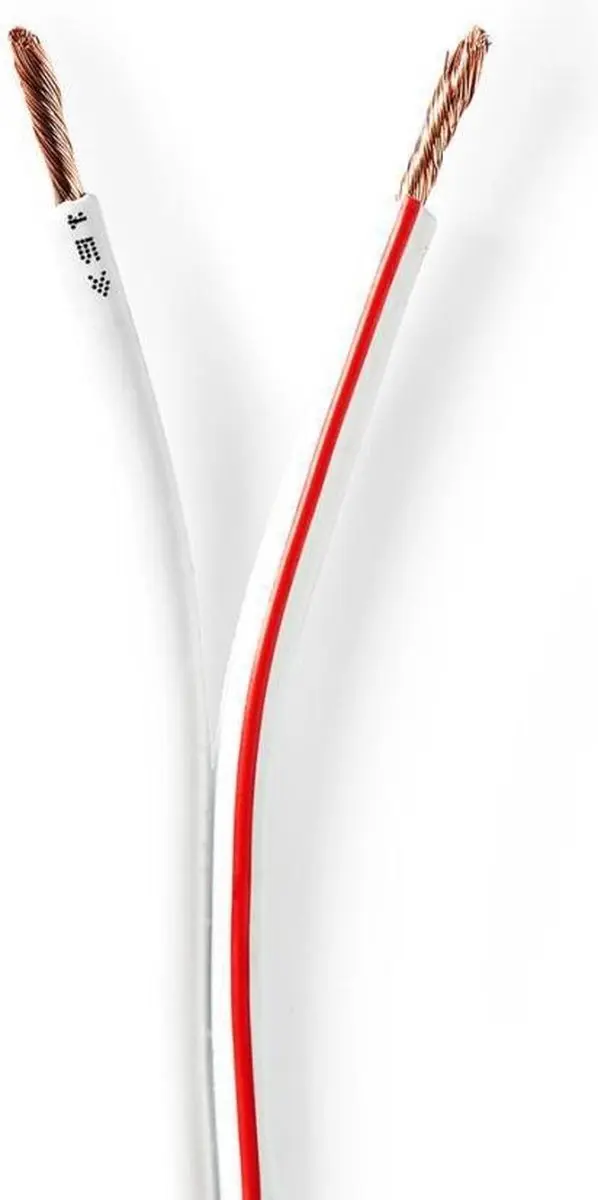 Nedis Speaker-Kabel CAGW2500WT1000 - 2x2.50mm² CCA - 100m Wit