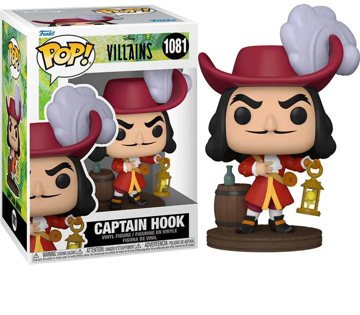 Funko Disney Villains POP! Captain Hook Verzamelfiguur - 9cm - Multicolor