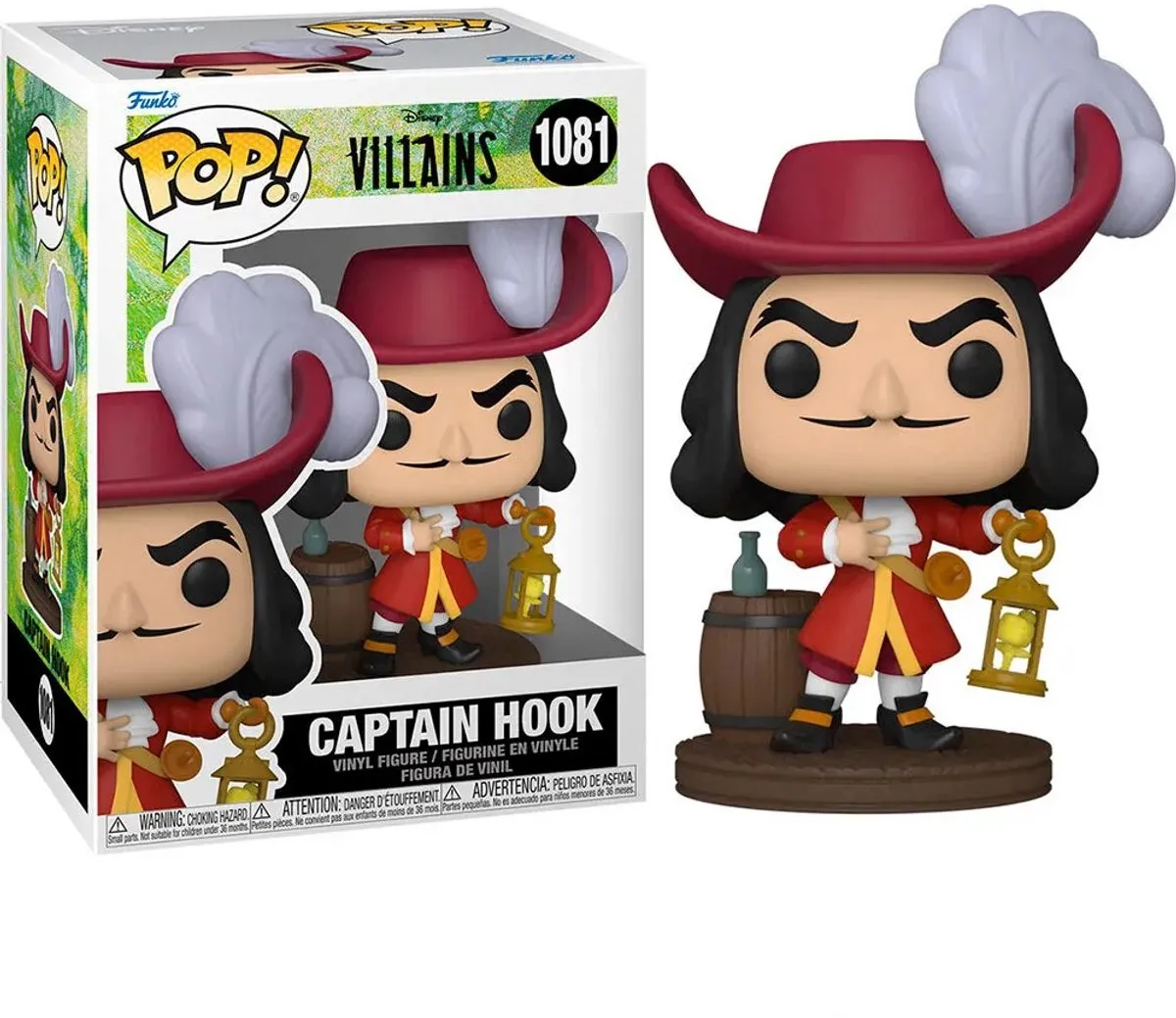 Funko Disney Villains POP! Captain Hook Verzamelfiguur - 9cm - Multicolor