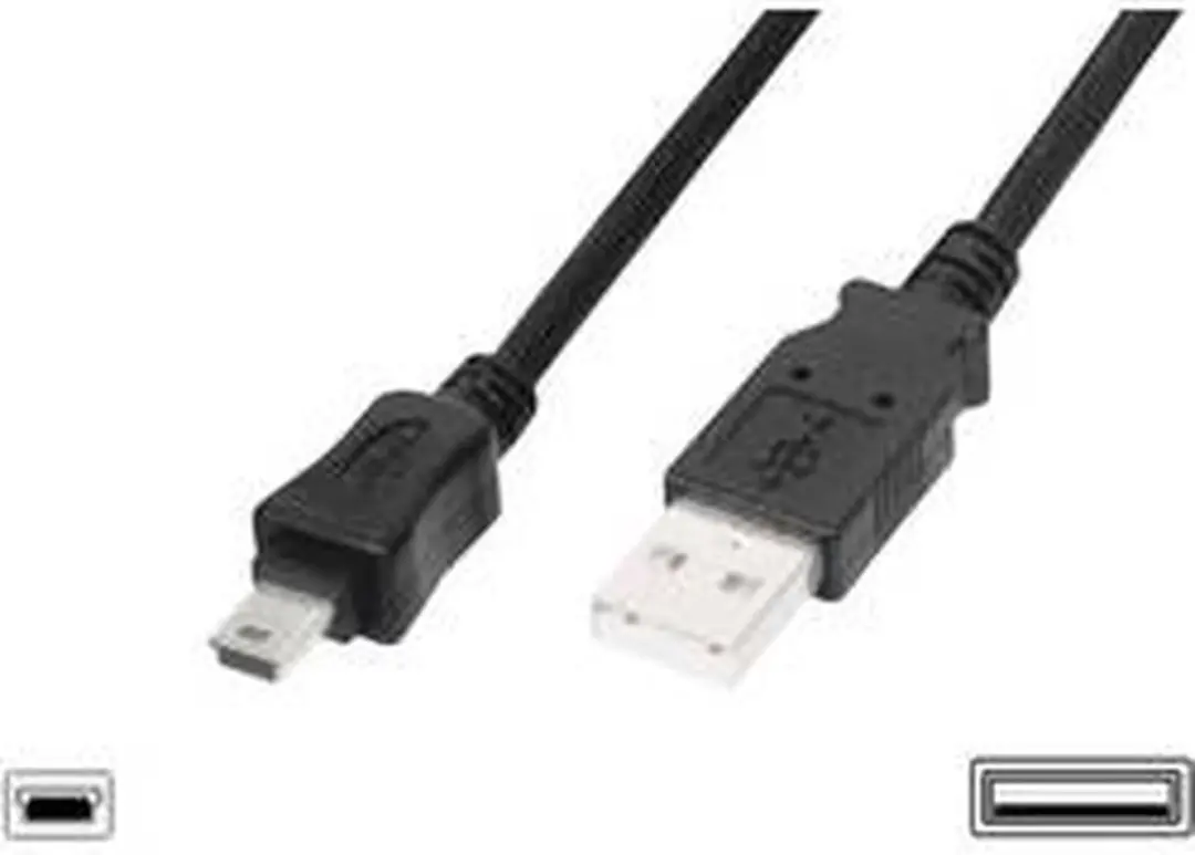 Digitus USB 2.0 Kabel USB-A naar Mini-B 1m - Zwart