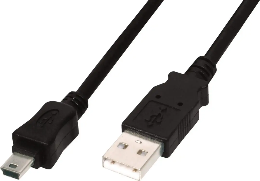 Digitus USB 2.0 Kabel USB-A naar Mini-B 1m - Zwart