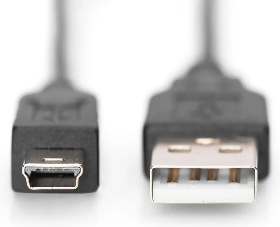 Digitus USB 2.0 Kabel USB-A naar Mini-B 1m - Zwart