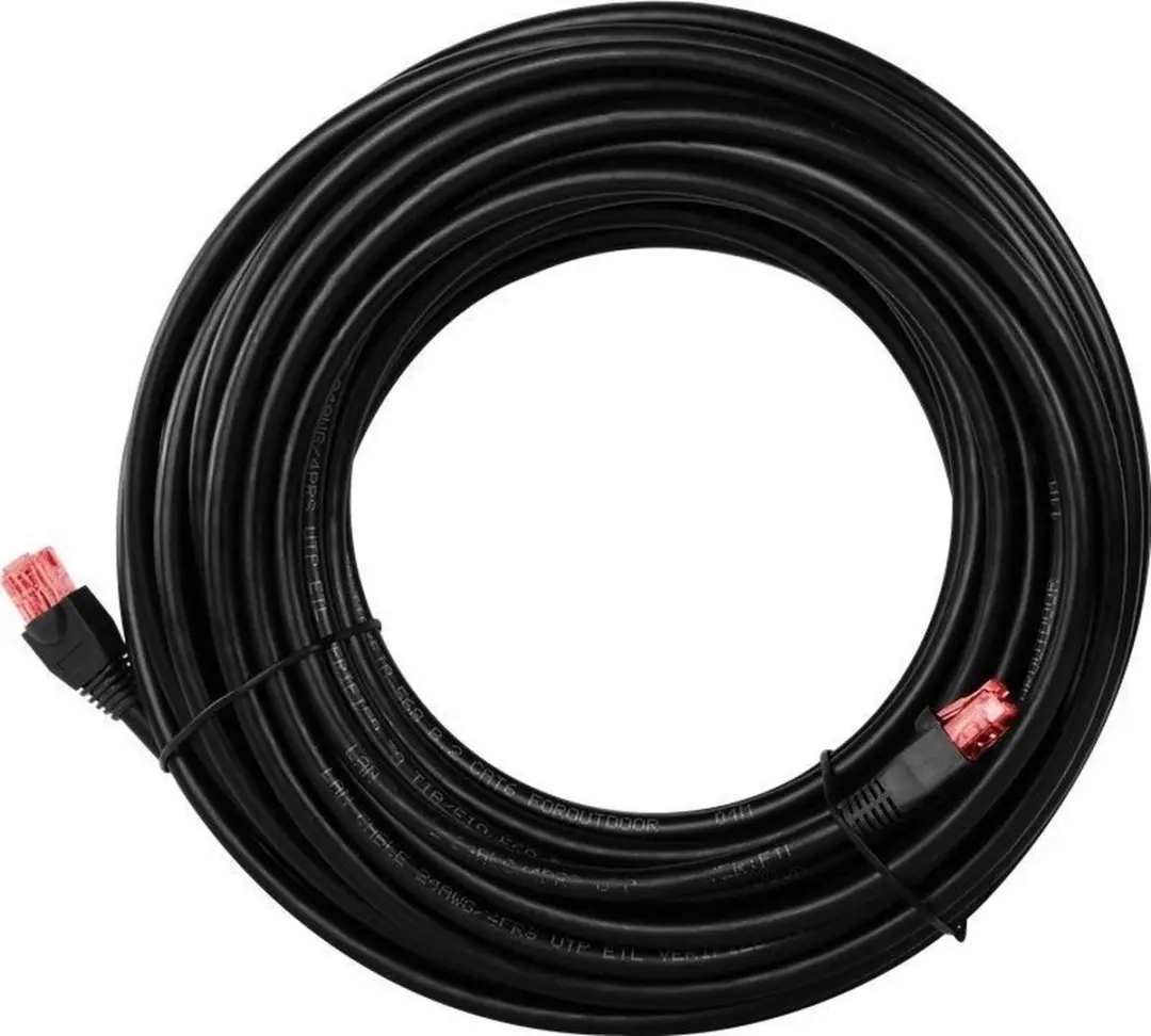 Goobay U/UTP CAT6 Outdoor Netwerkkabel 10m - Zwart