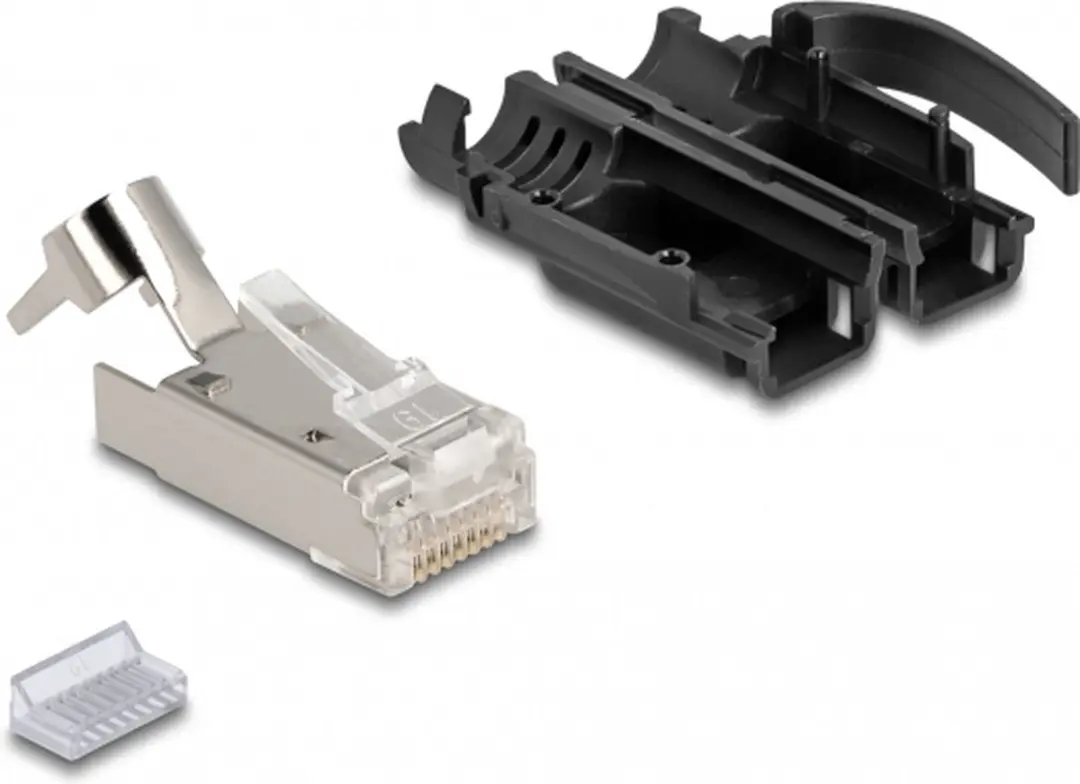 Delock RJ45 Modular Plug Cat.6A - 25 Stuks - Zwart/Zilver