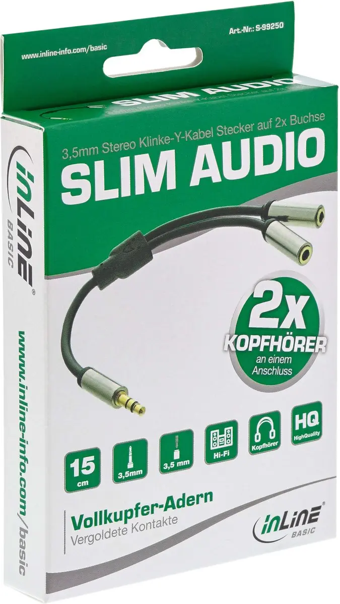 InLine 3,5mm Jack Stereo Audio Splitter S-99250