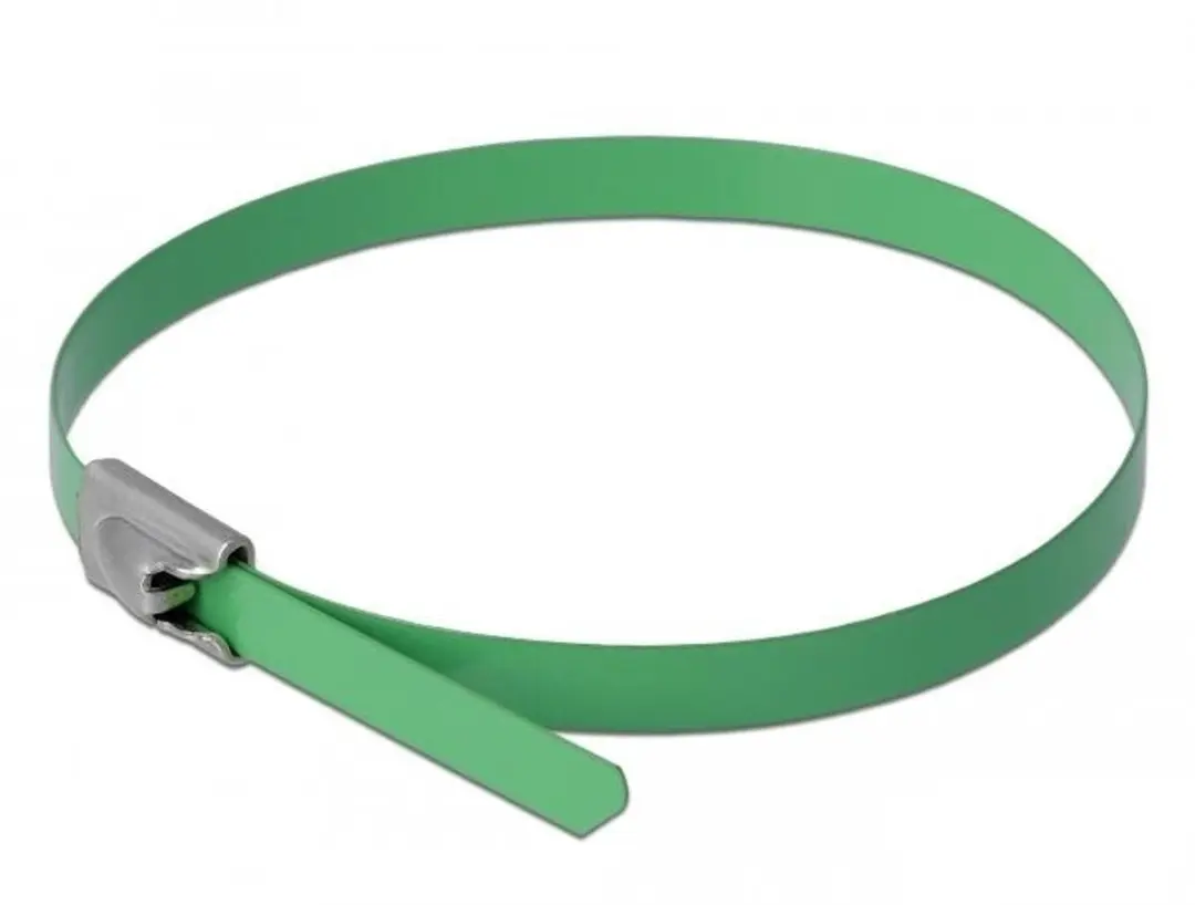 Delock Kabelbinders RVS 300x4.6mm Groen - 10 Stuks
