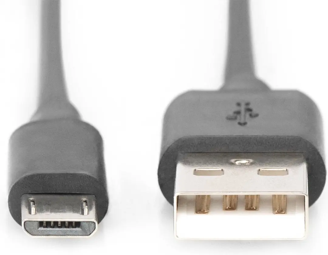 Digitus USB 2.0 A Male naar Micro Male Kabel 1.8m - Zwart