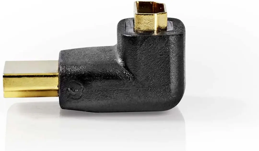 Nedis HDMI-Adapter CVGB34902BK - 270° Gehoekt - Verguld - Zwart