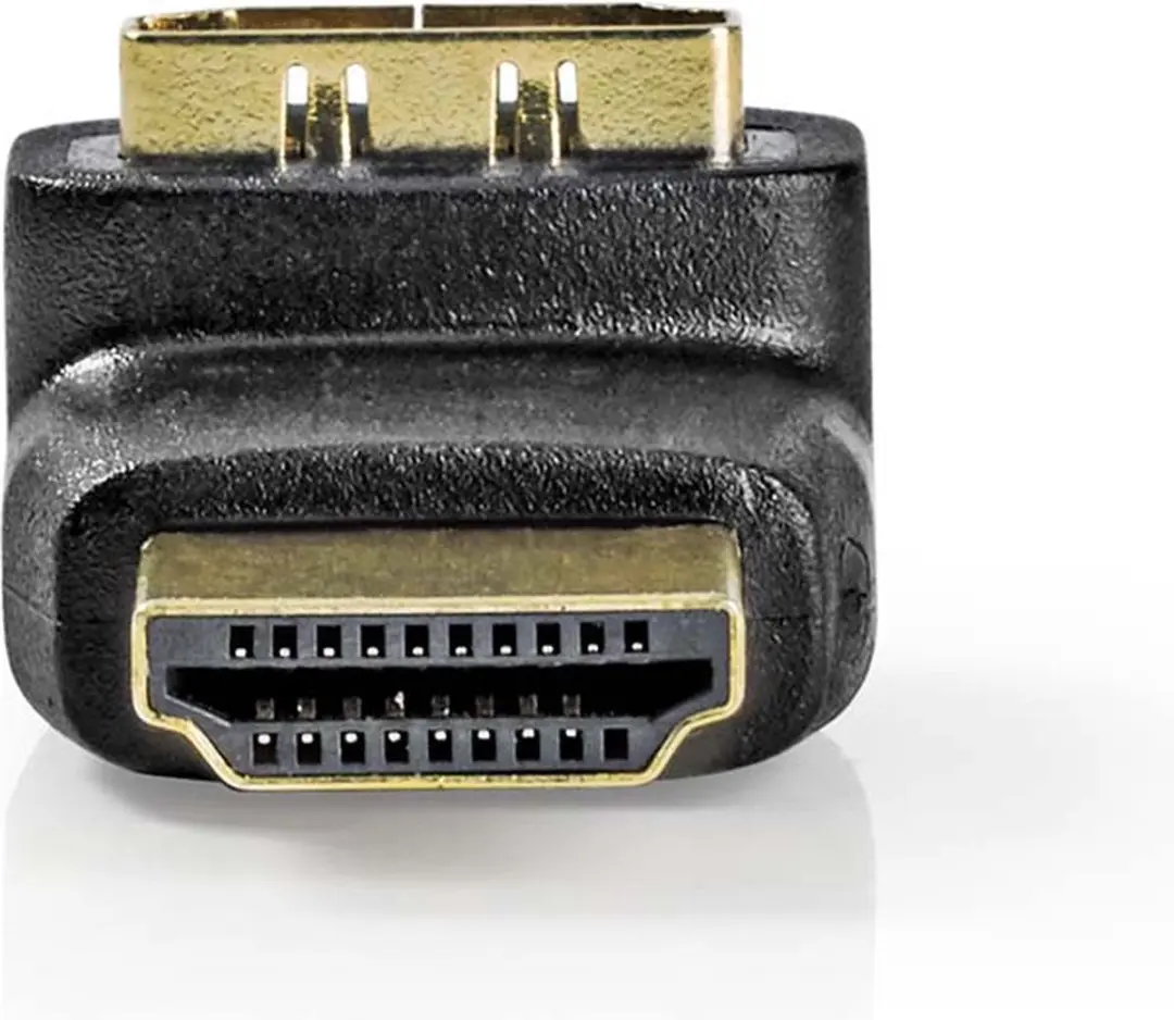 Nedis HDMI-Adapter CVGB34902BK - 270° Gehoekt - Verguld - Zwart - afbeelding 6 van 6