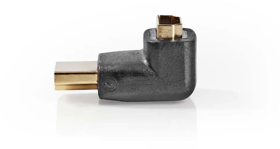 Nedis HDMI-Adapter CVGB34902BK - 270° Gehoekt - Verguld - Zwart