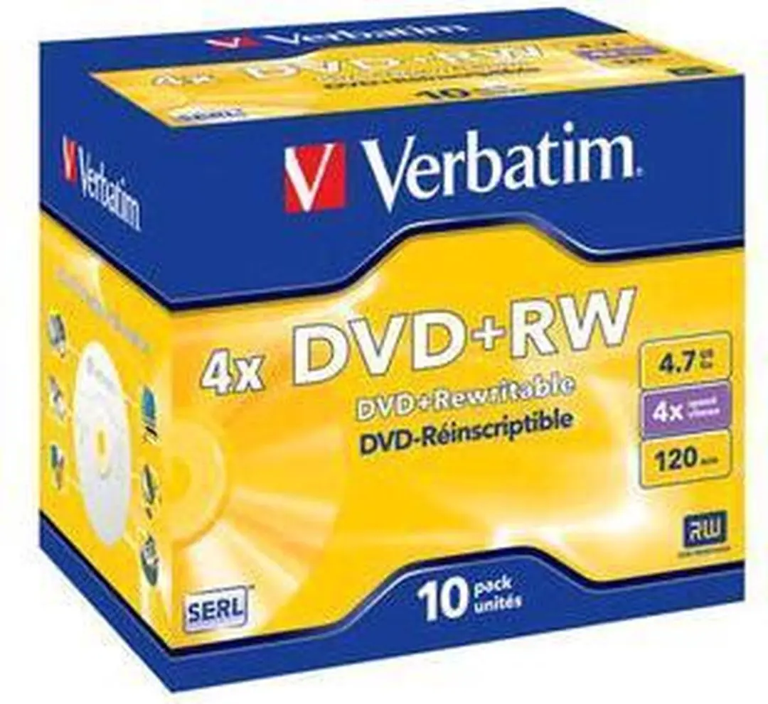 Verbatim DVD+RW 4,7GB 4X JC MATT SILVER - Rohling