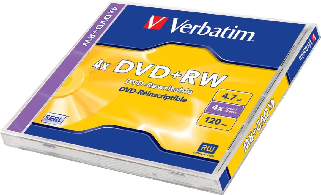 Verbatim DVD+RW 4,7GB 4X JC MATT SILVER
