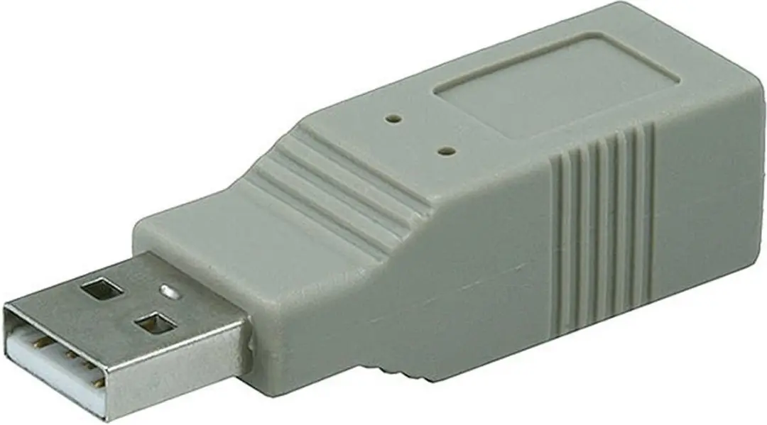 Deltaco USB-55 USB-A naar USB-B Adapter - Grijs