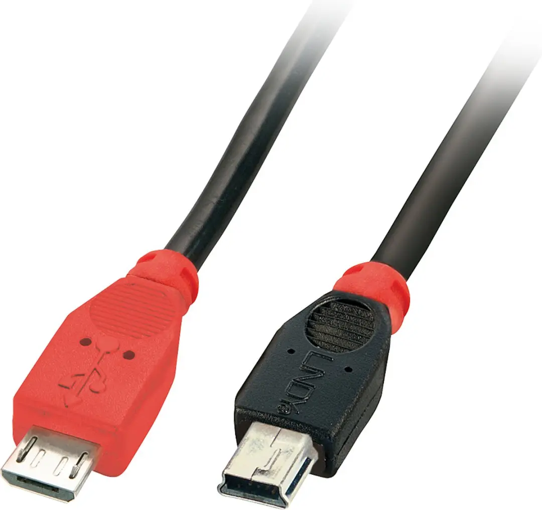 Lindy USB 2.0 USB-micro-B & mini-B Kabel 0.5m