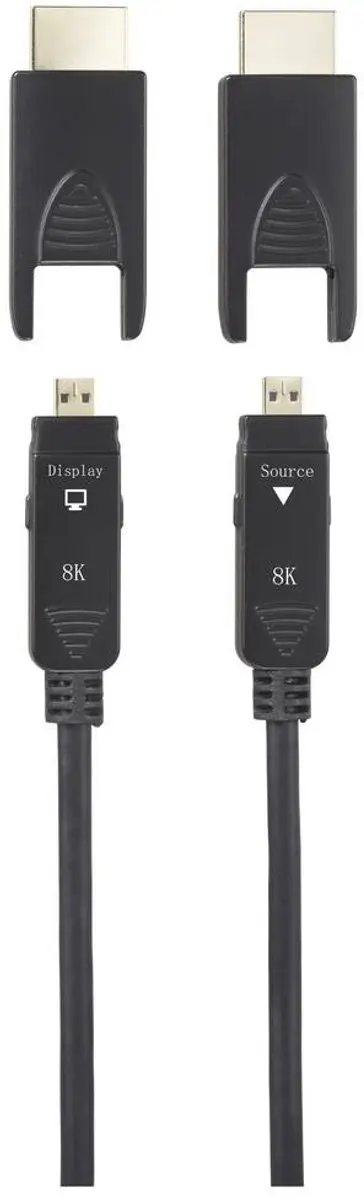 SpeaKa Professional SP-13597800 HDMI Glasvezelkabel - Zwart